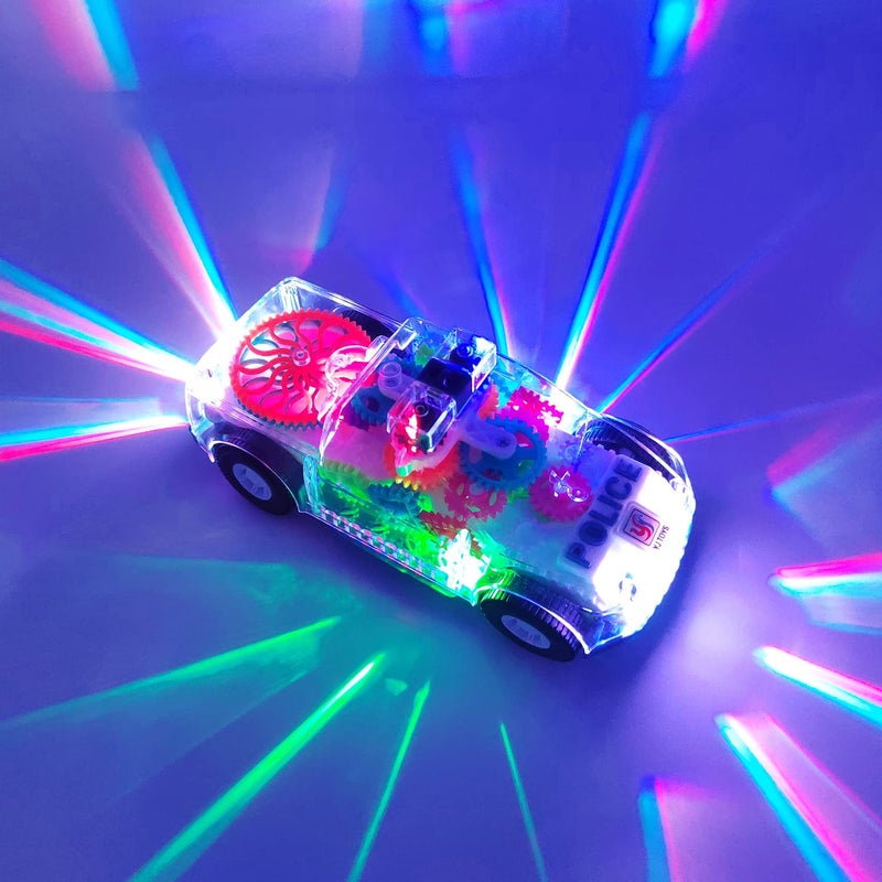 Tipmant Baby Toddler Police Car Electric Vehicle Toy Auto Driving, Transparent Gears, Music, Luminous Lights, Kids Gifts - Image 2