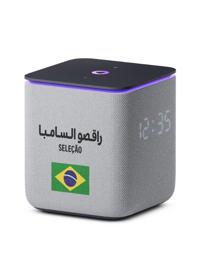 ياسمينة مكبر صوت ذكي Yango Yasmina Midi إصدار كرة القدم المحدود، عربي إنجليزي، 24 واط صوت، محور منزل ذكي Zigbee، يتضمن غلاف جامع وحزمة ملصقات - Image 1