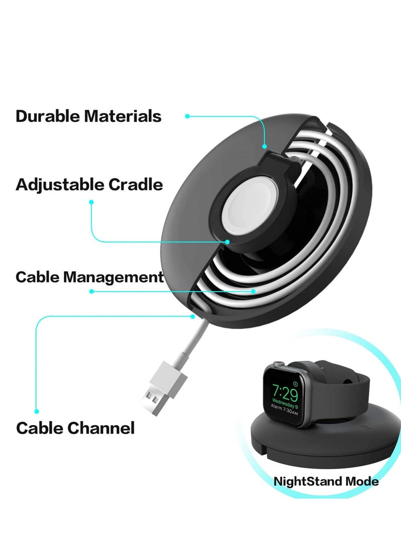 Y&D for Apple Watch Charger Stand Charging Cable Organizer Portable Station Management Dock Holder Compatible with Series 6/SE/5/4/3/2/1, Travel iwatch  - Image 2