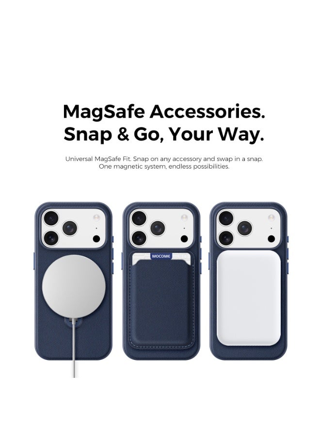 Tech Fabric 360° Rotating Ring Stand Magnetic Phone Case for iPhone 17 Pro Max / 17 Pro, Woven Drop-Proof Protective Cover - Image 5