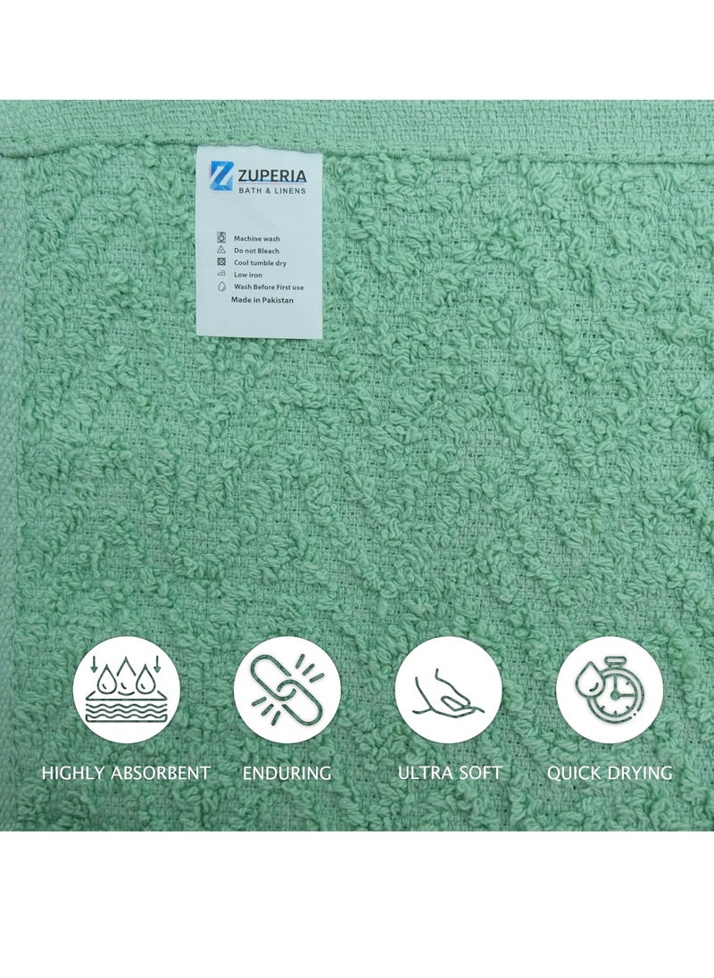 ZUPERIA - ZUPERIA Zigzag Multicolor Wash Cloths -16 Pack -12" x 12"- Highly Absorbent Soft Washcloths for Face, Gym Towels, Hotel Spa Quality, Reusable & Multipurpose Wash Cloth Towels - Image 1