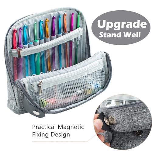 MYBAGZING Crochet Hook Case - Stand Up Organizer - Unique Design - Knitting & Crochet Supplies Holder - Image 3