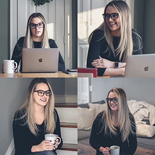 EYLRIM Square Frame Clear Lens Glasses Non Prescription Eyeglasses(A6 Floral) - Image 3
