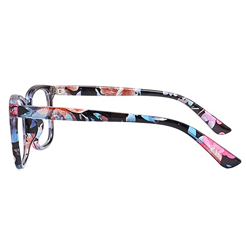 EYLRIM Square Frame Clear Lens Glasses Non Prescription Eyeglasses(A6 Floral) - Image 5