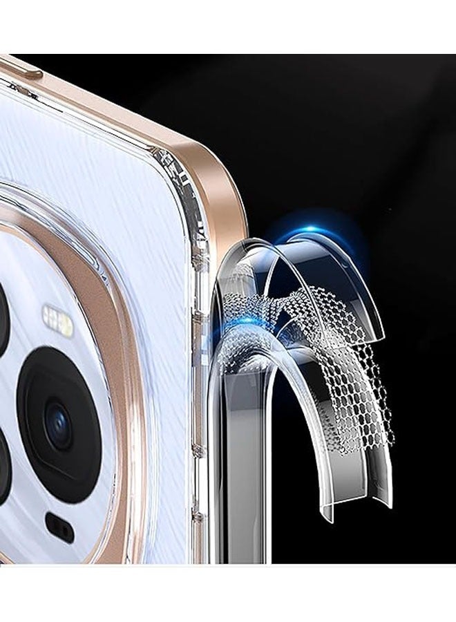 general For Honor Magic 6 Pro Magnetic Phone Case, MagSafe Phone Case Compatible, Clear PC Back + TPU Bumper, Shockproof Protective Case - Image 3