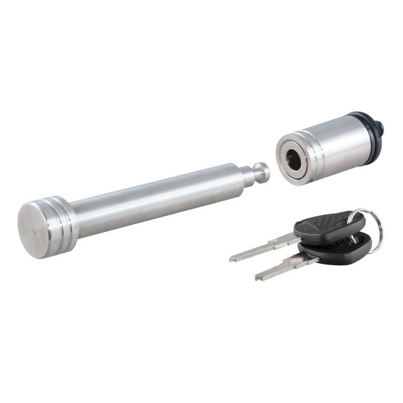 CURT 23519 Stainless Steel Trailer Hitch Lock 58Inch Pin Diameter Fits 2 or 212Inch Receiver