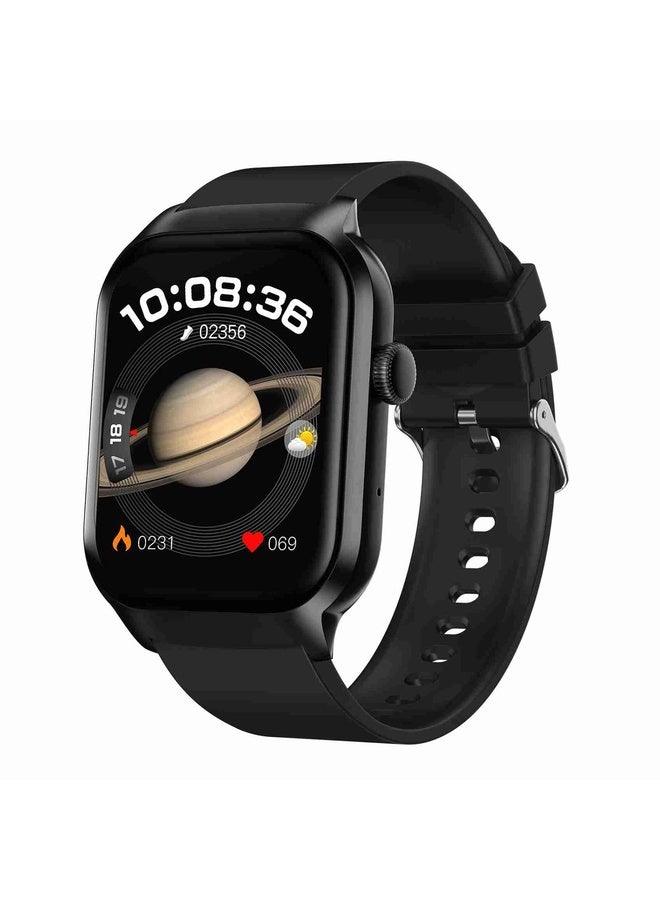 HuHa 2.01 inch Silicone Strap Bluetooth Call Smart Watch Support Heart Rate Monitoring / Non-invasive Blood Sugar(Black) - Image 1