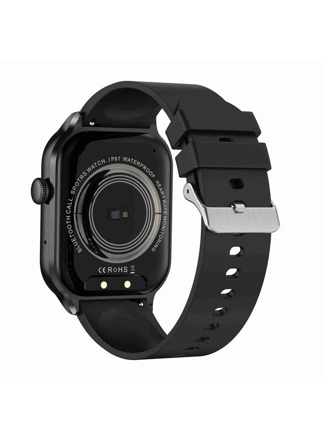 HuHa 2.01 inch Silicone Strap Bluetooth Call Smart Watch Support Heart Rate Monitoring / Non-invasive Blood Sugar(Black) - Image 3