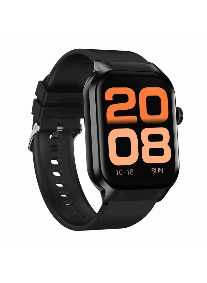 HuHa 2.01 inch Silicone Strap Bluetooth Call Smart Watch Support Heart Rate Monitoring / Non-invasive Blood Sugar(Black) - Image 2