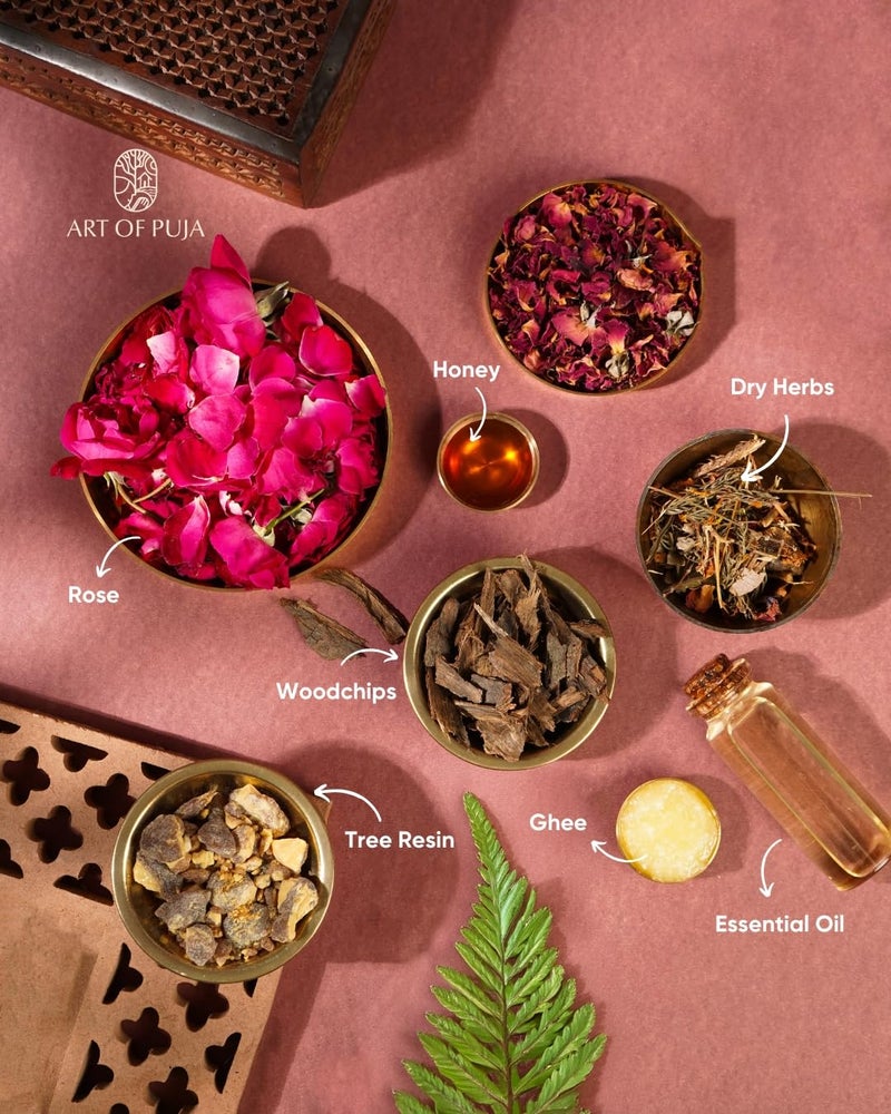 ART OF PUJA Rose (Gulab) Handcrafted Incense- 30 Agarbatti Stick | 1 Hr Burning Time, 2+ Hr Fragrance Retention | Sweet Rose Aroma, Low Smoke | Free Agarbatti Holder | Incense Sticks for Home - Image 5