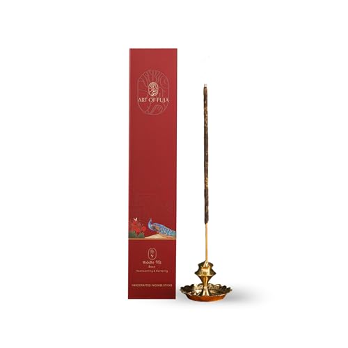 ART OF PUJA Rose (Gulab) Handcrafted Incense- 30 Agarbatti Stick | 1 Hr Burning Time, 2+ Hr Fragrance Retention | Sweet Rose Aroma, Low Smoke | Free Agarbatti Holder | Incense Sticks for Home - Image 1