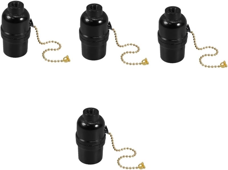 Hemobllo 4pcs Ceiling Light Lamp Holder Pull Chain Replacement Socket Chain Switch for Residential Commercial - Image 1
