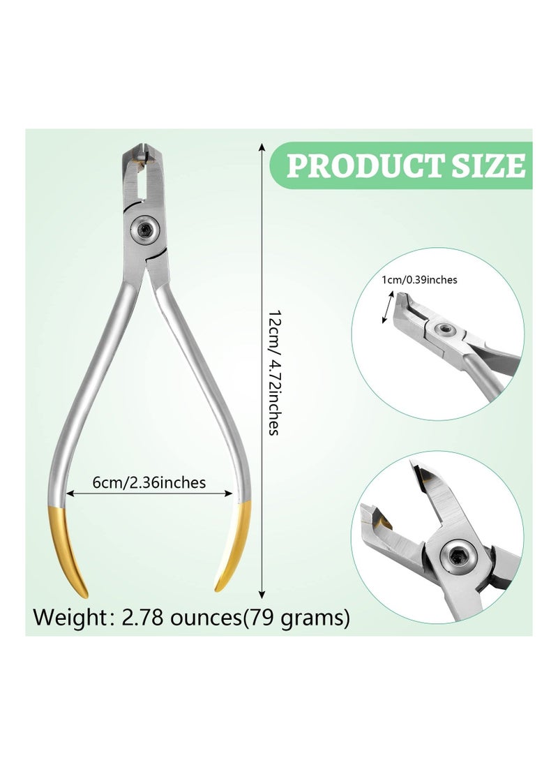 SYOSI Braces Wire Cutter Hard Wire Cutter Pliers Wire Cutters, Braces Stainless Steel Brace Removal Tooth Pulling Kit Tool for Cutting Titanium Alloy Archwire Distal End Cutter  - Image 3