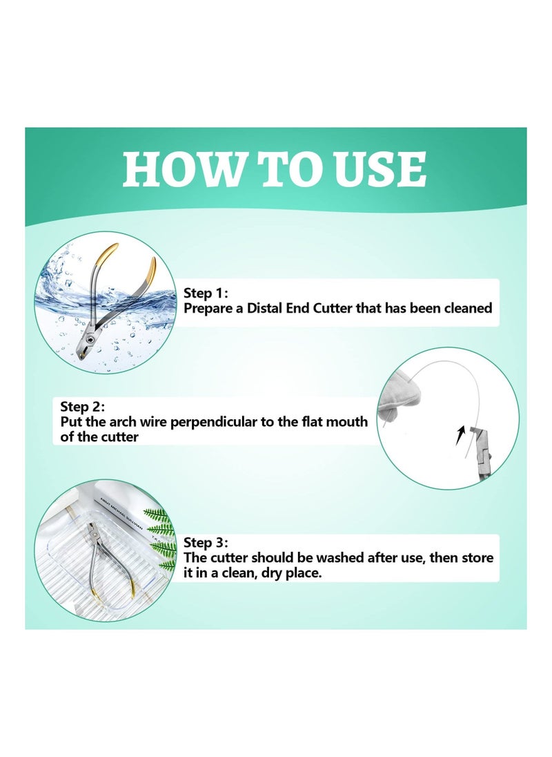 SYOSI Braces Wire Cutter Hard Wire Cutter Pliers Wire Cutters, Braces Stainless Steel Brace Removal Tooth Pulling Kit Tool for Cutting Titanium Alloy Archwire Distal End Cutter  - Image 4