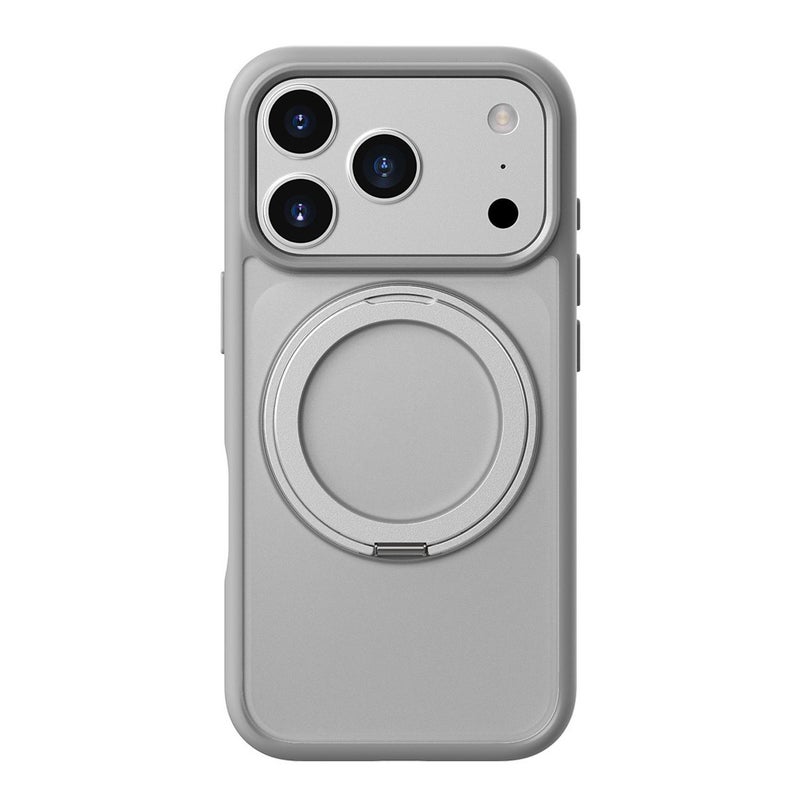 erorex For Iphone 17 Pro Max Frosted Magsafe Holder Acrylic Hybrid Tpu Phone Case(Cobble Grey) - Image 1