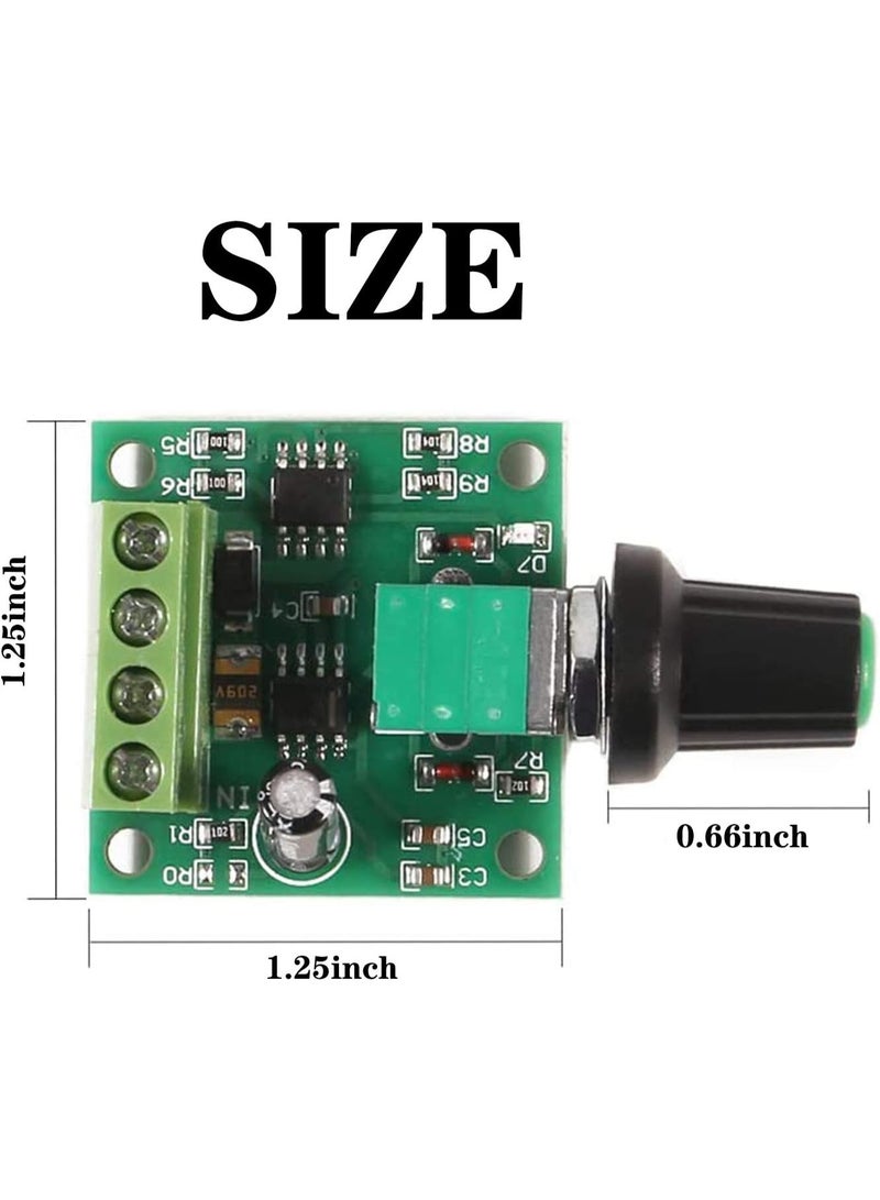 1.8v 3v 5v 6v 7.2v 12v 2A 30W low voltage DC motor speed controller PWM 1803BK adjustable drive switch with speed control knob 1 PCS  - Image 5