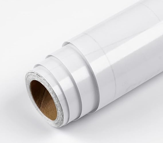 TimeTech Peel and Stick Clear Contact Paper for Walls Crafts Books Kids Cabinets Countertops Waterproof Sticky Wallpaper Roll for Kitchen Oil Proof Sticker Self Adhesive Vinyl Wrap 17.7x78.8inch  - Image 1