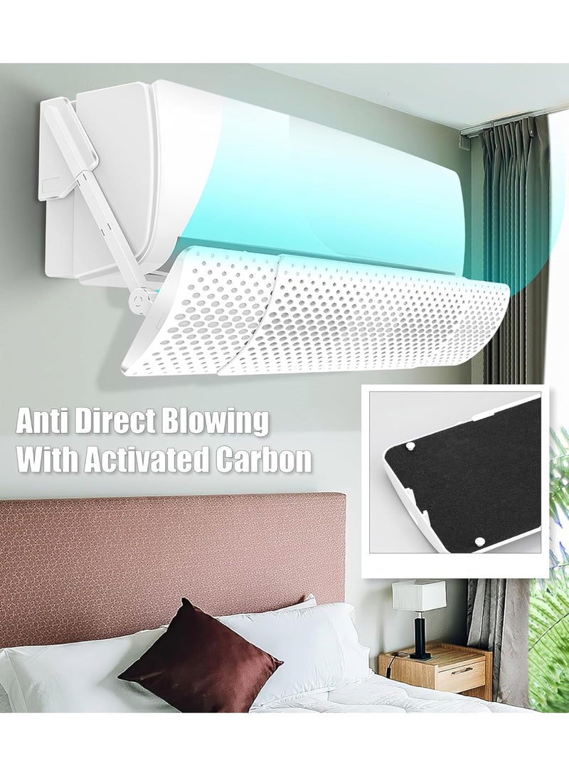 Seemo Air Conditioner Deflector, 74-105cm Adjustable, Bamboo Charcoal Lining, Absorb Odors,for Wall-Mounted Air Conditioner, Wind Direction Baffle, Anti-Direct Blowing  - Image 3