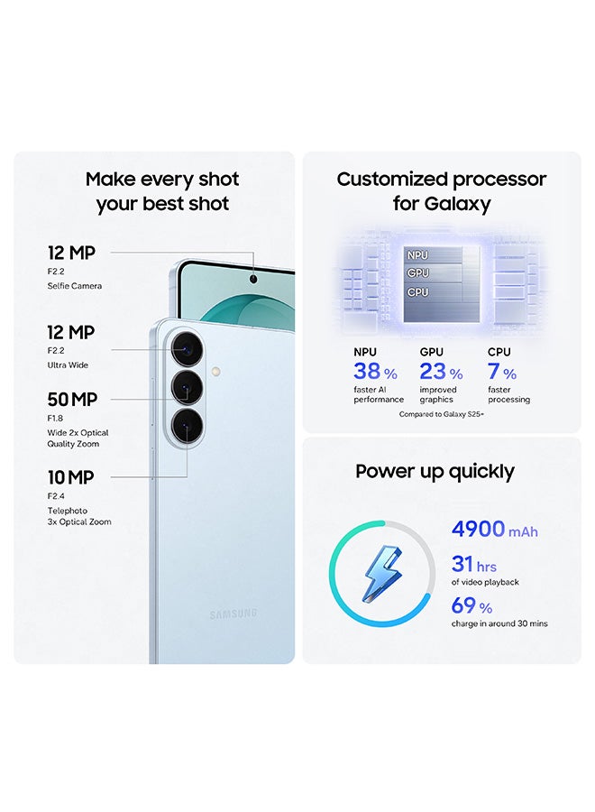 سامسونج جالاكسي S26 بلس ثنائي الشريحة أسود 12 جيجابايت رام 256 جيجابايت 5G - نسخة الشرق الأوسط - Image 5