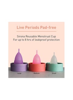 Sirona Menstural cup with intimate wash and menstural cup wash samples Small  - Image 4