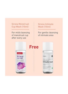 Sirona Menstural cup with intimate wash and menstural cup wash samples Small  - Image 3