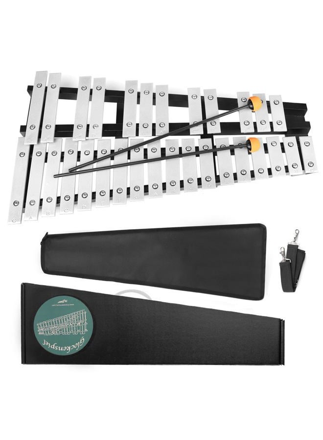 Mr.Power 30 NOTES Foldable Glockenspiel Xylophone Vibraphone Percussion Instrument Musical Instrument with Mallet, Mallet Mute Cover, Carrying Bag, Carrying Box - Image 2