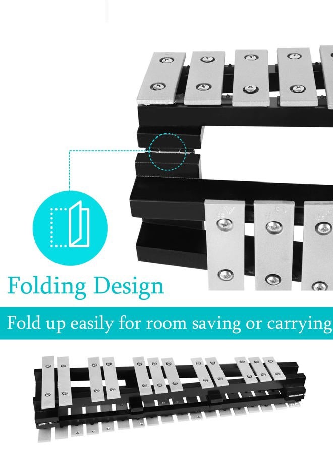 Mr.Power 30 NOTES Foldable Glockenspiel Xylophone Vibraphone Percussion Instrument Musical Instrument with Mallet, Mallet Mute Cover, Carrying Bag, Carrying Box - Image 5