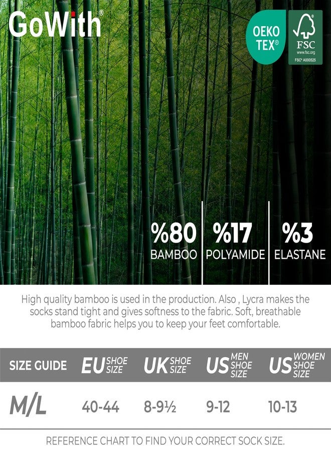 GoWith Running Socks for Men & Women, No Cushion Ankle Rayon Made from Bamboo Socks, Moisture Wicking, with Gift Box, L/XL, White Model: 3150 - Image 5