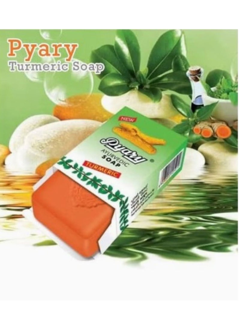 Pyary Pack Of 12 Ayurvedic Turmeric Soap - Image 3
