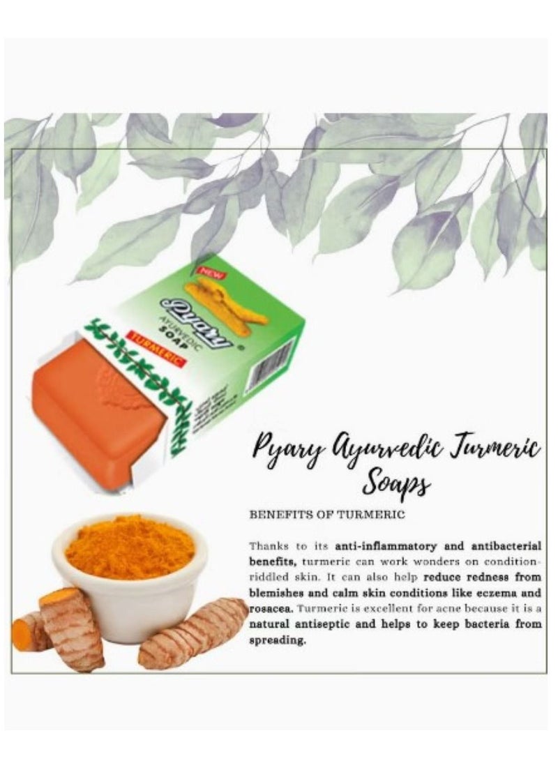 Pyary Pack Of 12 Ayurvedic Turmeric Soap - Image 4
