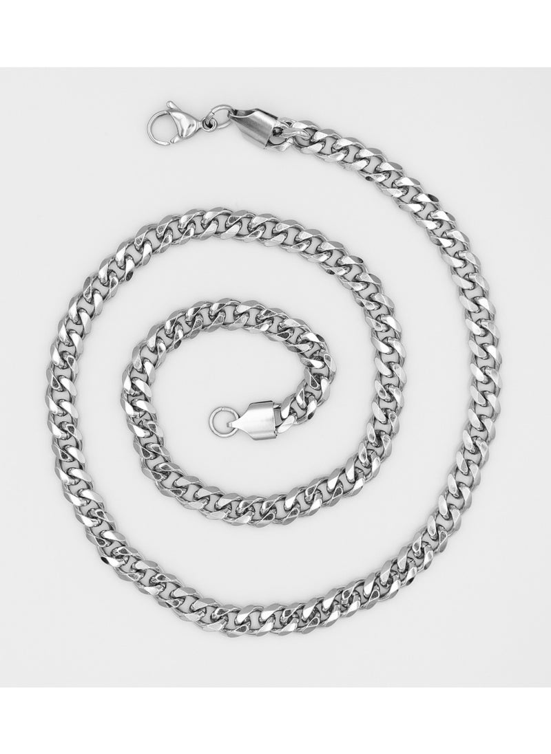 mjuhurat Stainless silver chain 7 mm 55 cm  - Image 4