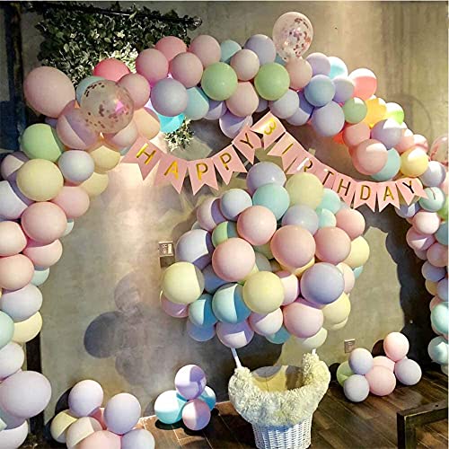 atorakushon Assorted Rainbow Colour Pastel Latex Party Balloons 10''Inches Pack of 120 With 1 Manual Hand Air Pump For Home Decoration Happy Birthday Party Supplies Wedding Baby Shower Anniversary - Image 4