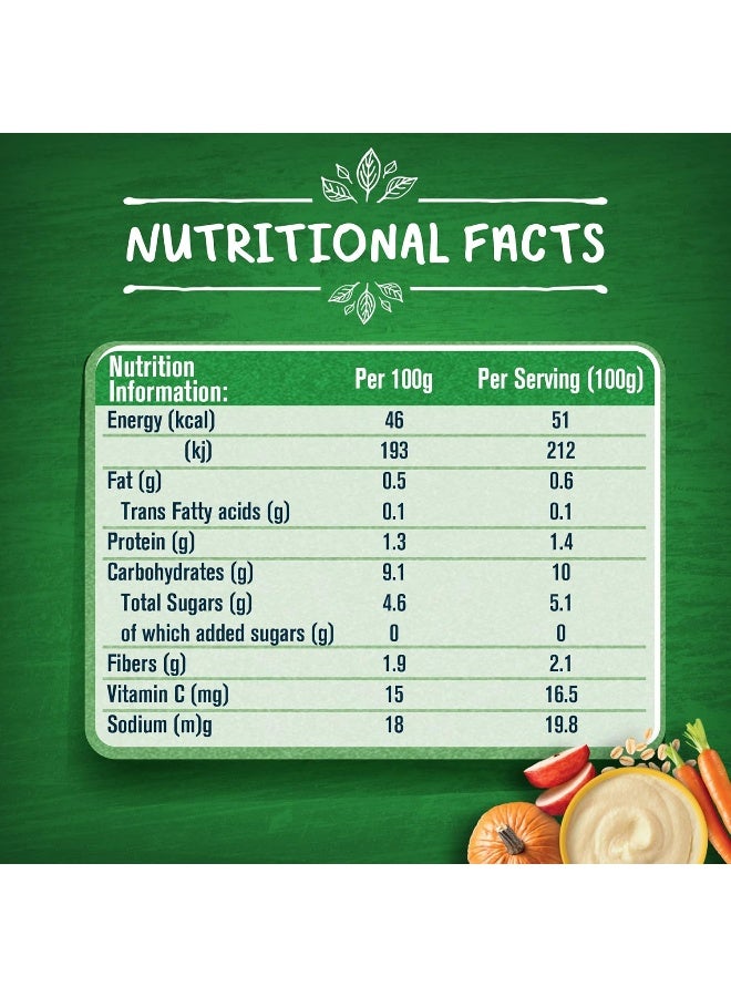 Gerber GERBER Organic For Baby Fruits & Cereals – Apple, Pumpkin, Carrot & Oats  - Image 3