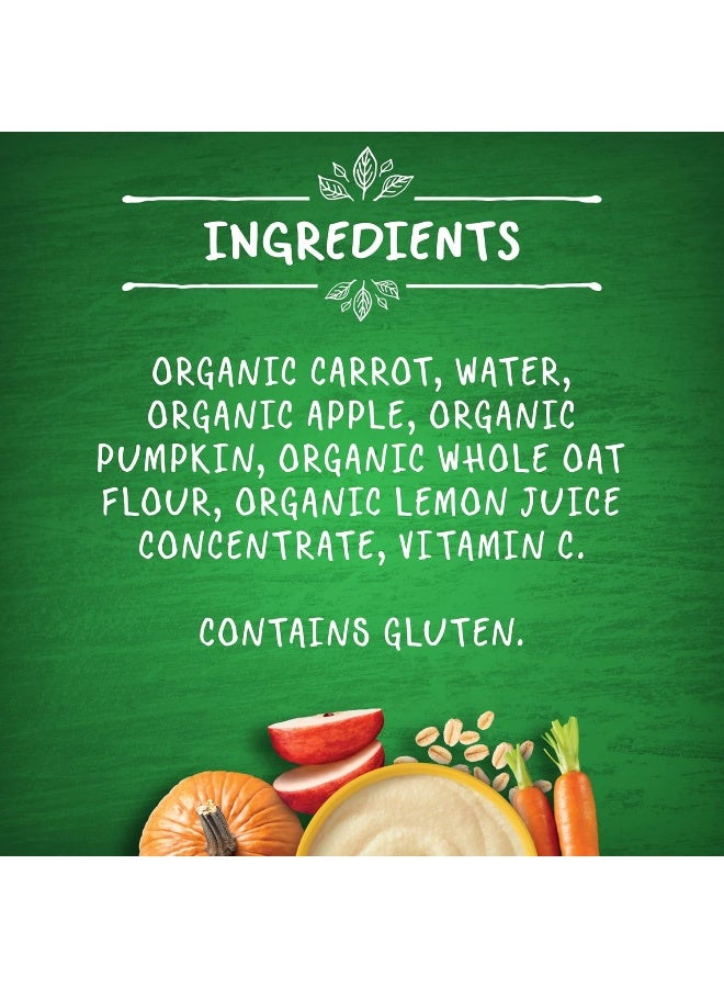 Gerber GERBER Organic For Baby Fruits & Cereals – Apple, Pumpkin, Carrot & Oats  - Image 4