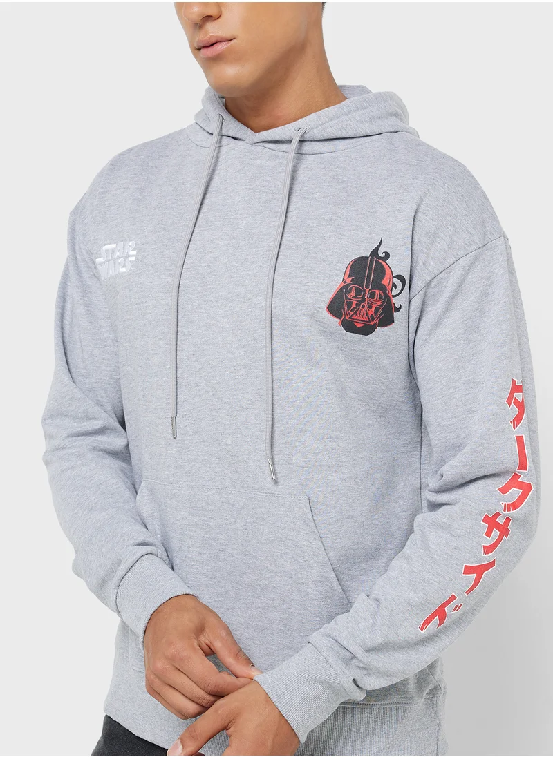 Starwars Star Wars Men'S Oversized Pullover Hoodie