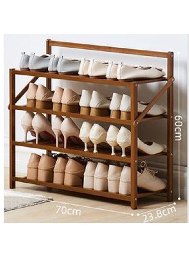 LINGWEI Wooden Shoe Rack Foldable Shoe Shelf with Portable Handle Space Saving Free Standing Wooden Shoe Cabinet Storage Organizer For Hallway Entryway Living Room Bedroom - Image 5