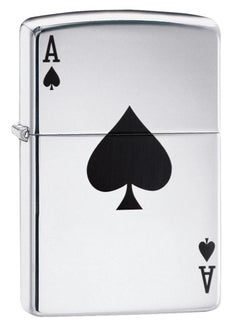 Zippo 24011 250 Simple Spade Design High Polish Chrome Windproof Lighter  - Image 1
