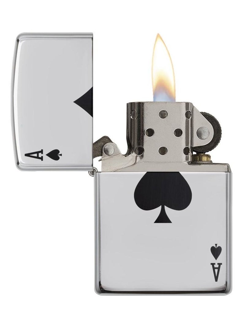 Zippo 24011 250 Simple Spade Design High Polish Chrome Windproof Lighter - Image 3