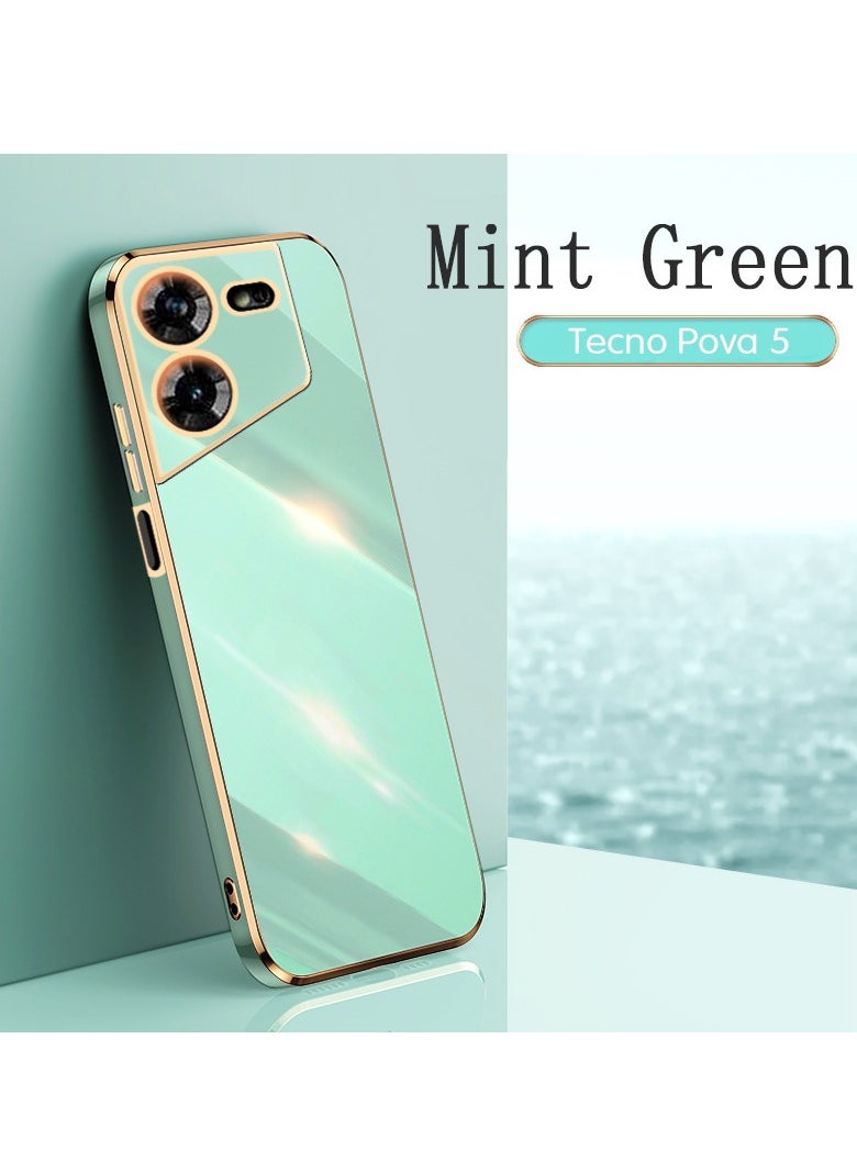TECNO Pova 5 4G Mobile Phone Case Cover, Luxury Plating Soft Back Cover, Raised Full Camera Protection  - Image 1