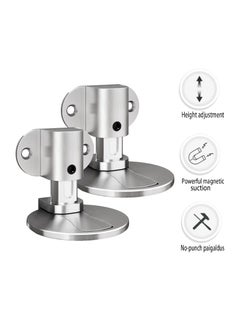 GOMETY Invisible Magnetic Door Stopper,Adjustable Door Stop 3M Double-Sided Adhesive Tape Or Drilling Installation,for Various Door Types, Floor Fixed (Pack of 2)  - Image 2