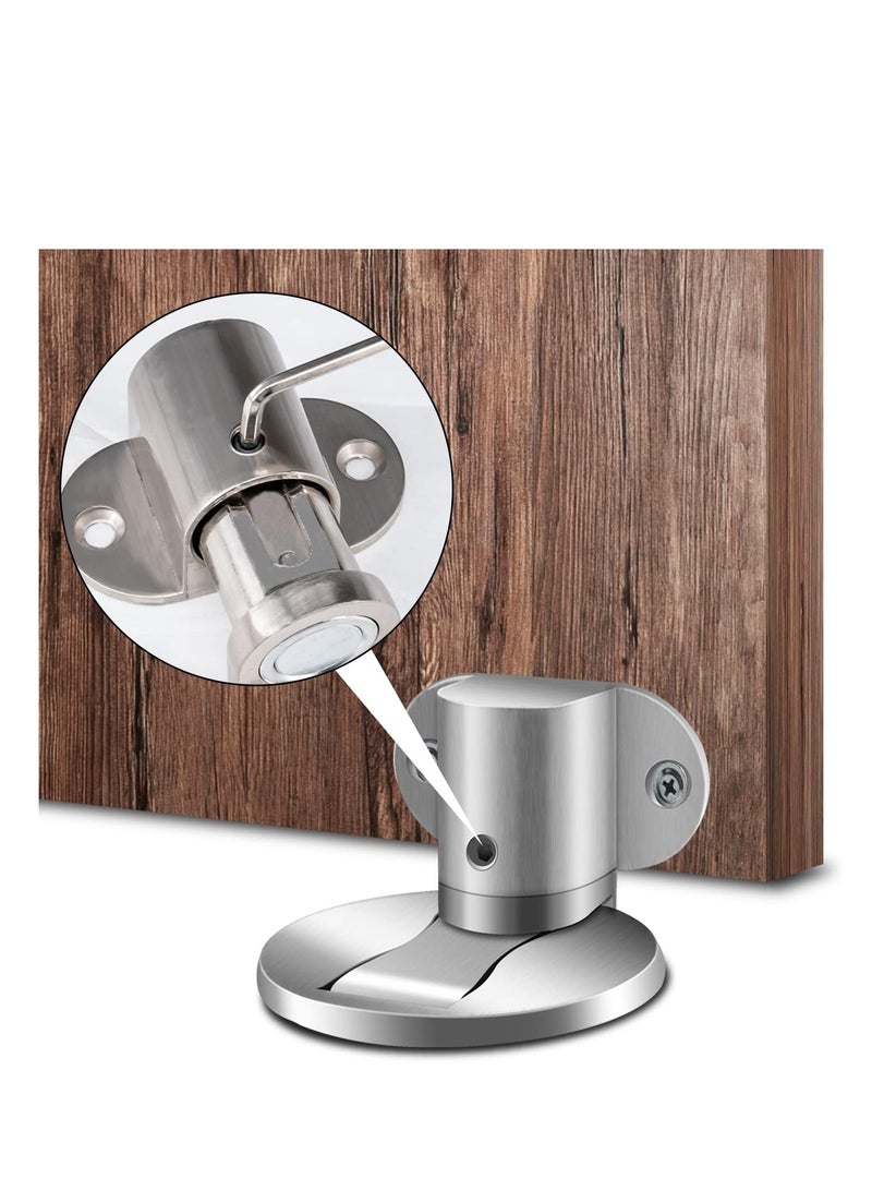 GOMETY Invisible Magnetic Door Stopper,Adjustable Door Stop 3M Double-Sided Adhesive Tape Or Drilling Installation,for Various Door Types, Floor Fixed (Pack of 2) - Image 3