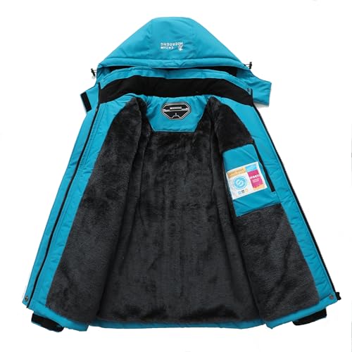 MOERDENG Women's Waterproof Ski Jacket Warm Winter Snow Coat Mountain Windbreaker Hooded Raincoat Jacket - Image 3