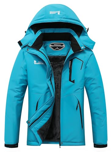 MOERDENG Women's Waterproof Ski Jacket Warm Winter Snow Coat Mountain Windbreaker Hooded Raincoat Jacket - Image 1