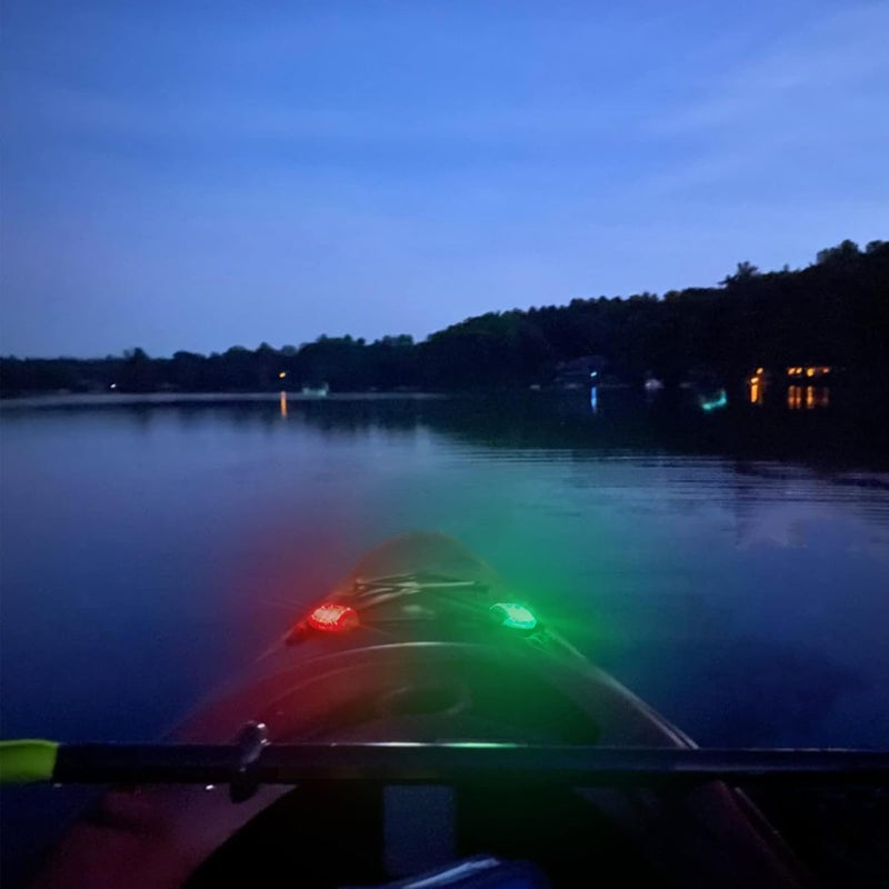 Amzonly 4Pack Kayak Lights with IPX8 Fish-shaped Waterproof Bag, Battery Operated Navigation Lights for Night Kayaking, Clip on for Paddle board, Pontoon Boat, Dinghy, Canoe, Jetski, Kayak Accessories- - Image 2