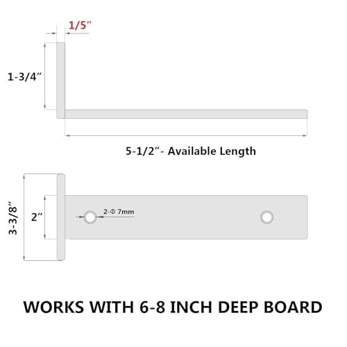 NEODROP 4 Pack 6 Inch Floating Shelf Brackets, Heavy Duty Hidden Wall L-Brackets for Kitchen, Fireplace Mantels, Bookshelves | Floating Shelf Hardware | Black Powder Coated Steel - Image 2