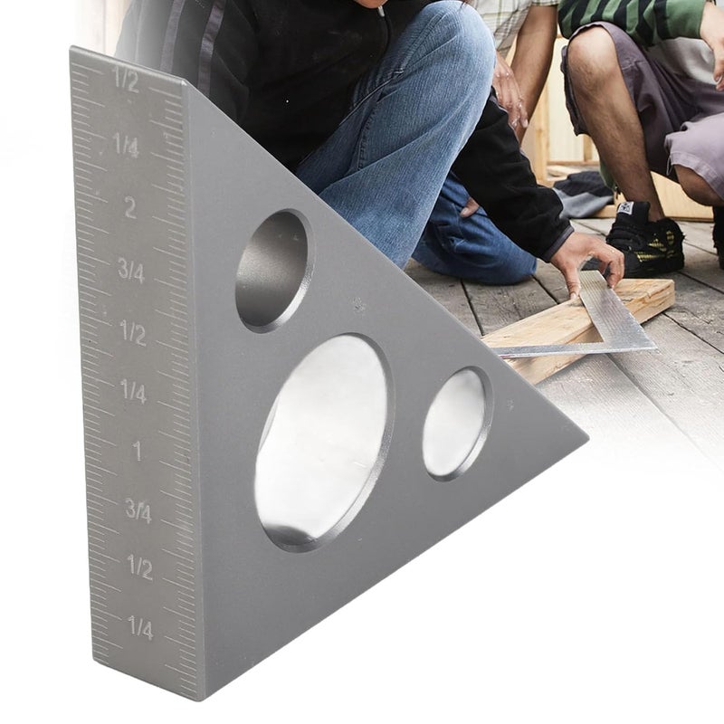 Aluminum Alloy Right Angle Ruler Professional Woodworking Gauge Handheld Measuring Tool - Image 4
