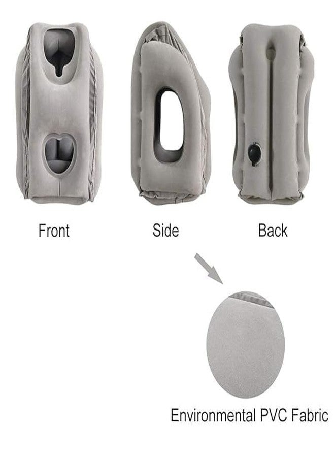 PRISO وسادة رقبة سفر قابلة للنفخ من بريزو بريميوم، خفيفة الوزن، سهلة الحمل والنفخ، تصميم مُحسّن لتدفق الهواء لسهولة التنفس، مناسبة للرحلات الجوية والبرية والسفر. (عبوة من قطعة واحدة) - Image 2