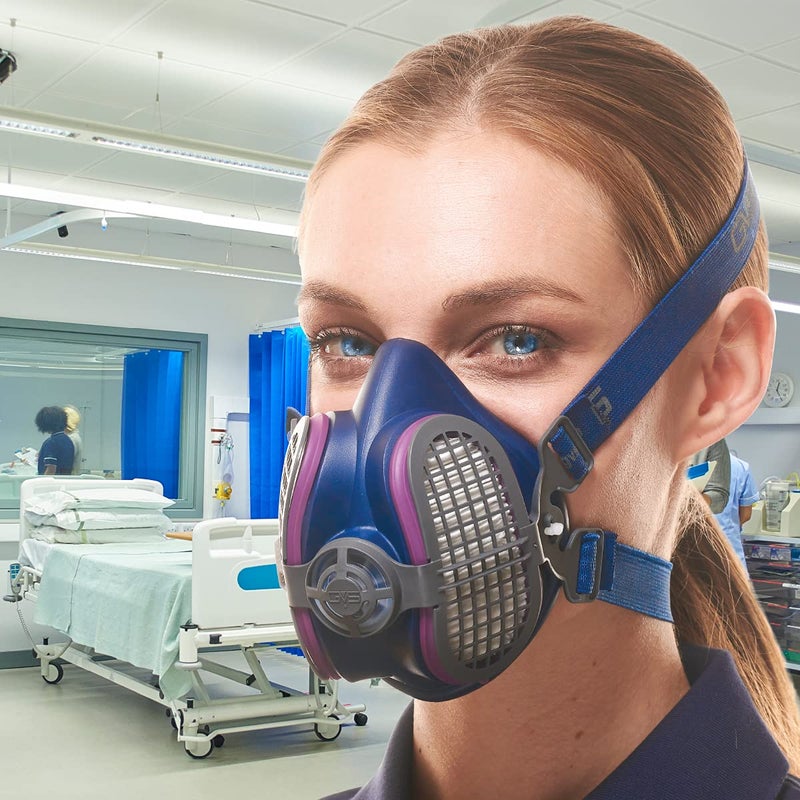 GVS ELIPSE Elastomeric Half Mask Respirator with Source Control with Replaceable and Reusable Filters Included, size S/M - Image 2