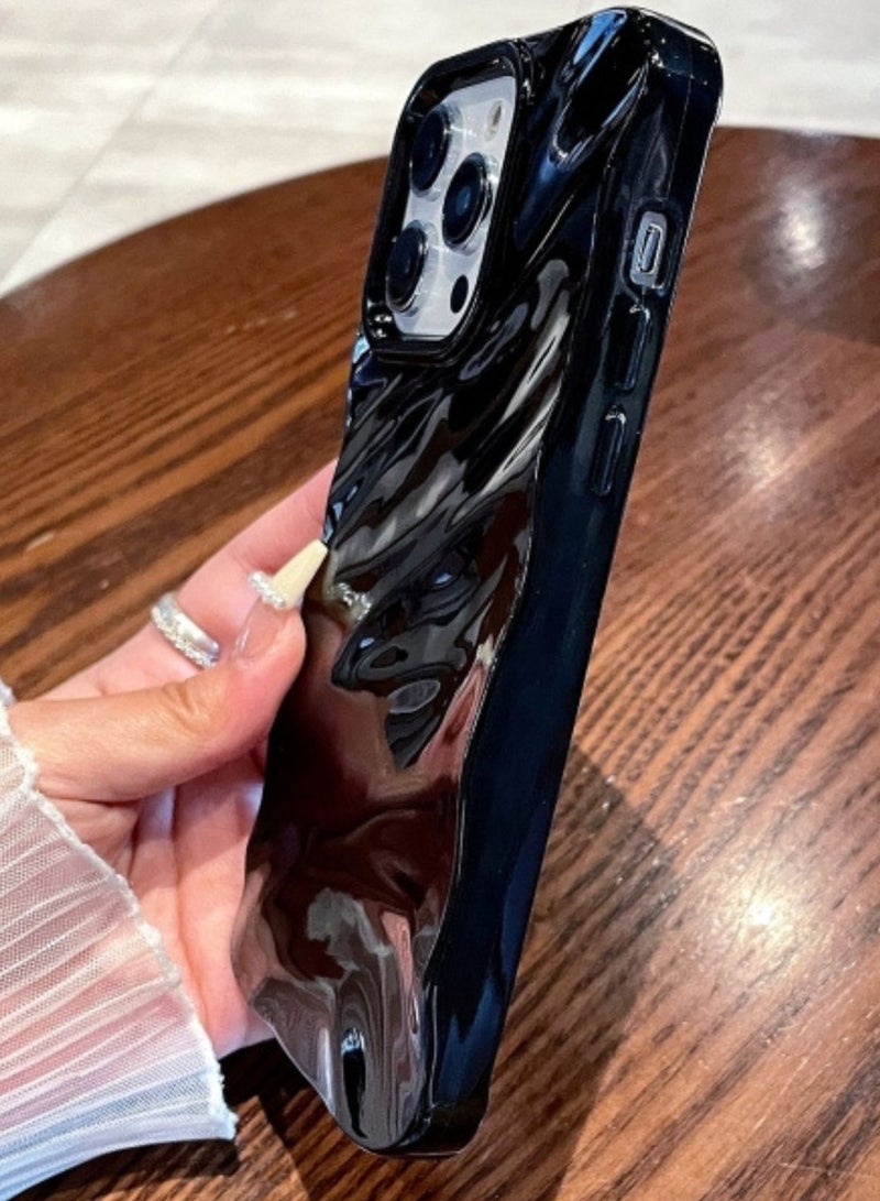 Raxoom Protective Case For iPhone 16 Pro Solid Color Wave Texture ,Phone Case(Beige) - Image 3