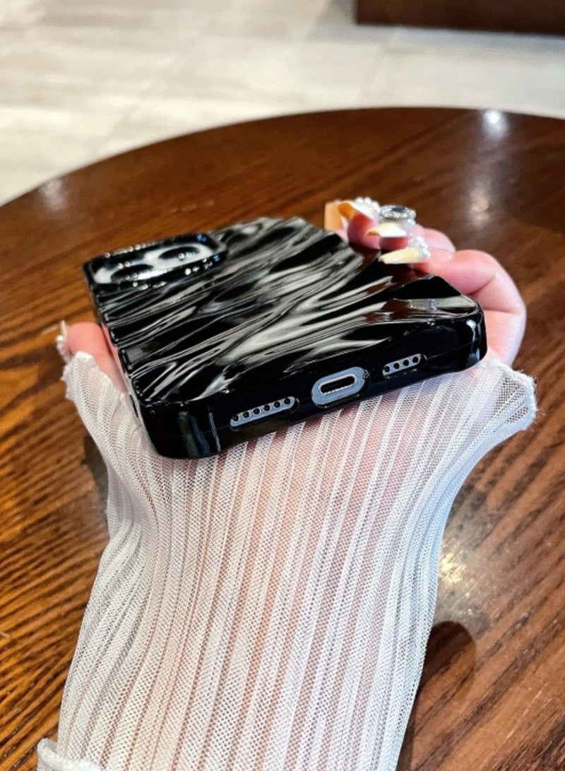 Raxoom Protective Case For iPhone 16 Pro Solid Color Wave Texture ,Phone Case(Beige) - Image 2